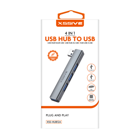 Adaptateur 4-en-1 Hub USB/USB-A XSSIVE XSS-HU | Smarty Paris